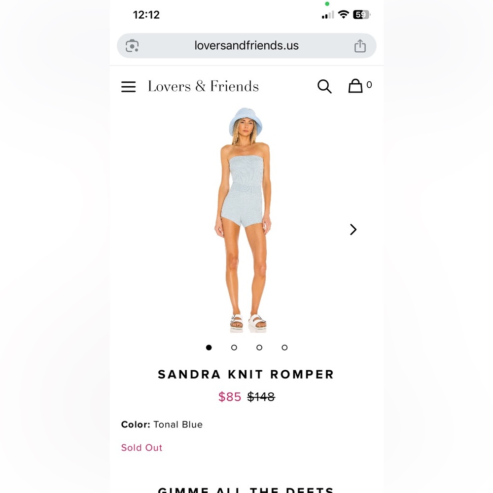 Lovers and Friends Sandra Knit Romper